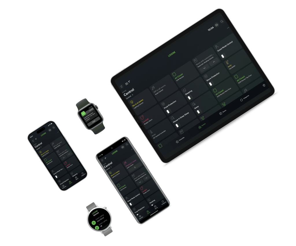 Loxone App auf verschiedenen Endgeräten